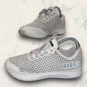 NOBULL Perforated Suede Steel Gray Trainers Crossfit Shoes Womens Size 7.5